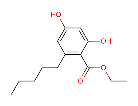 2,4-dihydroxy-6-n-pentylbenzoic acid ethyl ester