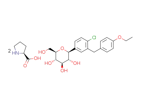 (2S,3R,4R,5S,6R)-2-(4-chloro-3-(4-ethoxybenzyl)phenyl)-6-(hydroxymethyl)tetrahydro-2H-pyran-3,4,5-triol bis(L-proline) cocrystal
