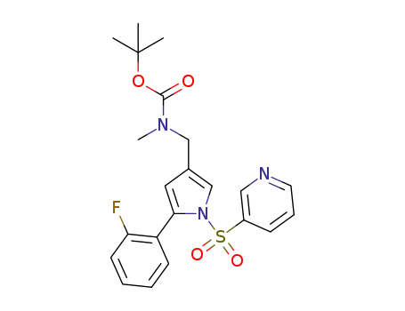((5-(2-fluorophenyl)-1-(pyridin-3-ylsulfonyl)-1H-pyrrol-3-yl)methyl)(methyl)carbamic acid tert-butyl ester