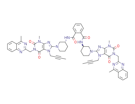 N,N'-bis((R)-1-(7-(but-2-yn-1-yl)-3-methyl-1-((4-methylquinazolin-2-yl)methyl)-2,6-dioxo-2,3,6,7-tetrahydro-1H-purin-8-yl)piperidin-3-yl)phthalamide
